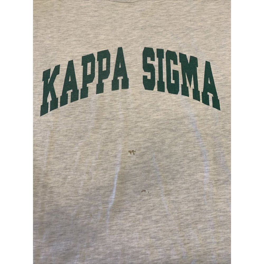 Vintage Kappa Sigma Gray Single Stitch XL 1991 Made In USA Fraternity Tshirt